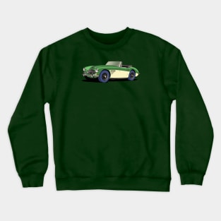 Two tone Austin-Healey 3000 in green and cream Crewneck Sweatshirt